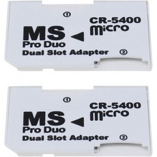the Lord of Tools 2pcs 듀얼 SDTF 카드 to MS 메모리 홀더 CR5400 512GB 소니 스틱 PSP 슬롯 어댑터 31x20mm 호환, 2개