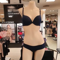 섹시쿠키 정말 깔끔한 네이비 몰드 브라와 노라인 햄팬티 세트