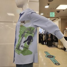 블루페페 부평점 레이온 혼방으로 부드러운 핏 셔츠형 블라우스 구김없이 입어요 사이즈 크게 나왓어요
