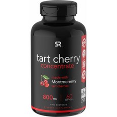 SR Tart Cherry Concentrate 스포츠리서치 몽모랑시 타트체리 농축액 800mg 60정 안정된 수면 유도, 1개, 기본