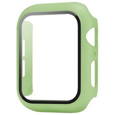워치 액정 강화 유리 필름 베젤 풀 커버 투명 케이스 애플 호환 8 용 및 PC 범퍼 화면 보호기 iWatch 시리즈 7 6 5 4 3 se 40mm 44mm 41mm 45mm 4, Series 4654 SE 44MM