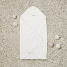 도담도담 오가닉 코튼 100% 무형광 화이트 후드형 속싸개
