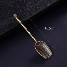 Z3JC 순동분 티스푼 동연꽃 티삽 티스푼 티사이드 티스푼 다도 육군자 쿵푸 액세서리, 합금 키티삽(브론즈), 1개