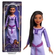 마텔 a+Disney Wish Rosas의 Asha of Rosas 포즈를 취할 수 있는 패션 인형 머리카락 탈착식 옷 신발 및 액세서리 포함 510530, 아샤 - 위시아샤옷