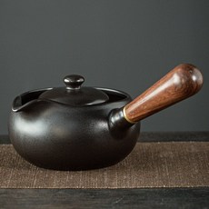 사케 데우는 기계 세트 데우기 중탕기 선술집 술병 워머 워머기, 심향선흑 내고온세라믹사이드포트600m, 1개