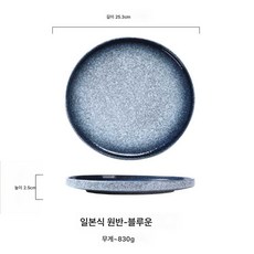 도자기 스테이크 플레이팅 플레이트 그릇 쓰임 클래식 파스타볼 스테인레스 스틸 저녁 서양 스테이크 주방 요리 도구 파스타 접시, 10인치 스테이크 접시(블루윈), 1개