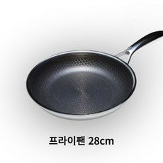 쿡셀 블랙큐브 프라이팬 (더블코팅) / 스텐 후라이팬, 28cm, 1개