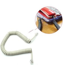 [3개묶음]전화기선 스프링 전화코드 K-416, 1개, 화이트