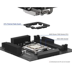 ElecGear AMD Ryzen 7000 CPU 열 페이스트 가드 AM5 LGA1718 소켓 버클에 보호 커버 누출 차단제 2팩 7600X 7700X 7900X 7950X, 1개 - amd7700