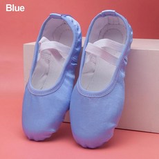 댄스 발레화 통기성 새틴 캔버스 밑창 발레 발레리나 요가 체육관, 없음, 3.Blue