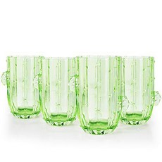 Drinking Water Glasses Set of 4- Cactus Premium Glassware fo/14444745, 상세내용참조