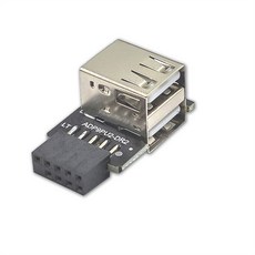 9 핀 마더 보드에서 2 포트 USB 2.0 여성 내부 헤더 어댑터 교체, 오른쪽, 1개