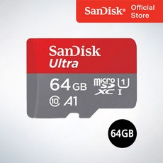 샌디스크코리아 공식인증정품 마이크로 SD 카드 SDHC ULTRA 울트라 QUAB 64GB