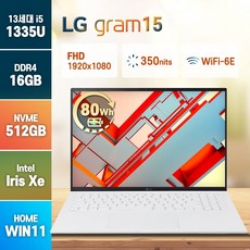 [한컴오피스/마우스 증정] LG전자 2023년형 신모델 그램15 깔끔한 가벼운 노트북, GX56K, WIN11 Home, 16GB, 512GB, 코어i5,
