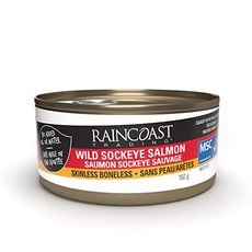 Raincoast Trading | Wild Caught Canned Salmon | Ca 레인코스트 트레이딩 | 야생 잡힌 연어 통조림 | 생선 통조림 | 인증된 지속 가능한 해, 5.29 Ounce (Pack of 12), 2.39kg, 1개