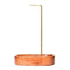 배 모양 향로 뒤집기 R 모양 황동 향통 향판 재캐처 홈데코, 하나