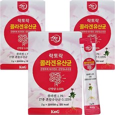 락토락 콜라겐 유산균 식약처 HACCP 인증 국내산 산양삼 분말 어린 저분자콜라겐, 60g, 3개