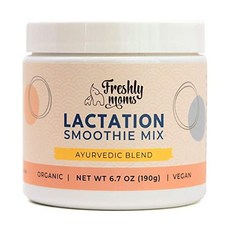 Freshly Moms (LA직배) 프레실리맘스 모유 촉진 락테이션 Lactation Organic Smoothie Mix Ayurvedic Blend Supports Healthy Breastfeeding 24 Serving, 1개