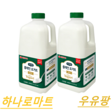 서울우유 더진한 플레인 당무첨가 순수 요거트1.8L 2입 사은품견과, 2개