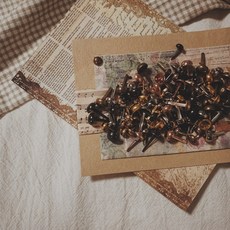 빈티지 할핀 5종 색상 혼합 200개 레트로 다꾸 활핀 푸시핀 압정 침핀 메모꽂이