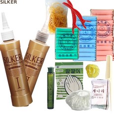 SILKER 콜라겐 셀프펌 파마셋트 1set 퍼머약 파마약 어린이펌 에센스펌 뿌리파마 DIY펌 할머니파마 뿌리펌 뿌리볼륨 셀프파마세트, 콜라겐펌셋트(롯드5호6호7호), 1세트, 150ml
