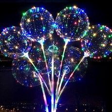 4개세트 LED 풍선 라이트 전구 벌룬 만들기 생일 파티 이벤트 홈파티 투명 엘이디 스틱형 W15002Z