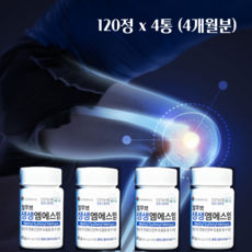 젬무브 생생 엠에스엠 식이유황 500mg 120정 x 4통 (4개월분) 관절및 연골건강, 4개