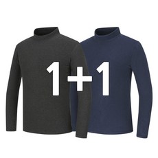 [반목 1+1] 남자 겨울 기모 스판 목폴라 티셔츠 RM222 1+1 답답하지 않고 부드러운 이너웨어 골프웨어 작업복