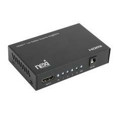 넥시 NX1297 HDMI2.0 1:4 분배기/NX-4K0104SP-60C/메탈소재/4K UHD 60Hz HDR 지원/다운스케일러/USB 전원/YUV 4:4:4 지원, 1개