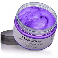 퍼플 임시 머리 염색 왁스 4.23 oz HailiCare 인스턴트 컬러 헤어 컬러 왁스 천연 헤어 포마드 헤어 스타일 크림 컬러 클레이 남, 단일상품