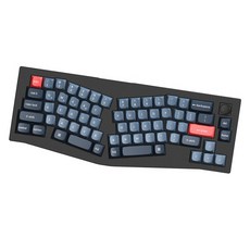 키크론 V8 맥스 3모드 앨리스 유무선 기계식 키보드, 블랙, D1, 적축