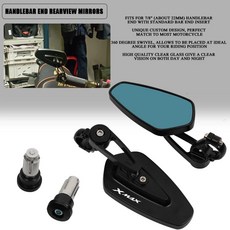 오토바이 미러 CNC 알루미늄 핸들 바 엔드 백미러 야마하 XMAX 125 250 300 400 XMAX 78 인치 22mm, 7)Blue NO LOGO