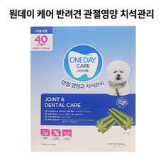 원데이케어 관절영양과 치석관리 (40개입) 강아지껌 강아지관절관리 반려견영양, 단품