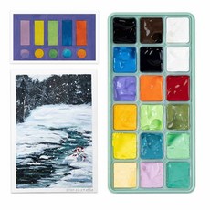 Arrtx Gouache Paint Set 아트엑스 젤리 과슈 히미 과슈 물감 세트 18색 30ml 프림로즈