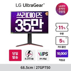 LG전자 [혜택가 35만] 27인치 게이밍모니터 27GP750 (27형 / IPS FHD 1ms 240Hz G-SYNC HDR10)