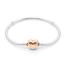 판도라 580719 Sterling Heart Clasp 실버 팔찌