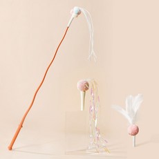 애아리컨 환상의 마법봉 고양이 낚시대, 1개, 오렌지