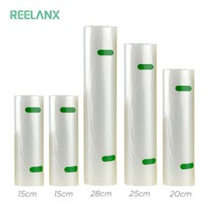 REELANX 진공 가방 5 롤/로트 15 + 15 + 20 + 25 + 28*500cm 식품 포장 진공 포장기 용 진공 실러 백, 05 5  in 1 Set_02 러시아