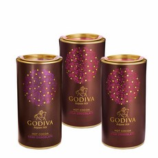 고디바 초콜렛 밀크 코코아 파우더 3팩 Godiva Chocolatier Assorted Dark and Milk Hot Cocoa Powder Canister Variety