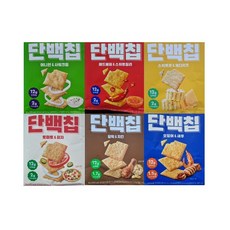 헤이바디단백칩
 단백칩 어니언+페퍼+콘+피자+오징어+갈릭 6종 세트 1세트 50g