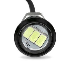 SNCN 이글 아이 LED 자동차 조명 주간 주행등 DRL 오토바이 DIY 초박형 소스 경고 램프 12V 24V 18mm 23mm 1 개, [05] green, [01] 24V, [02] 23mm black shell