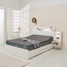 어반 호텔형 LED 수납침대프레임 SS/Q+LED수납협탁