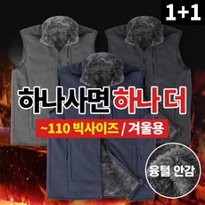 [스타일랑] (1+1) 남성 겨울 기능성 프리미엄 부드러운 보아털 장털 안감 플리스 조끼_추위걱정끝 털조끼