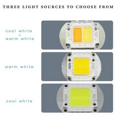 LED COB 하이 퀄리티 화이트 웜 콜드 칩 고휘도 비즈 2x100W 관중 무대 조명 스포트라이트용, 01 200W Warm and cold, 1개