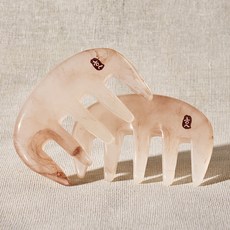 [헤슬] 두피 케어 빗 괄사, 천연수지, 1개