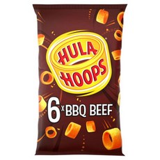 Hula Hoops 훌라훕스 비비큐 비프 멀티팩 크리스프 스낵 144g 3팩, 3개