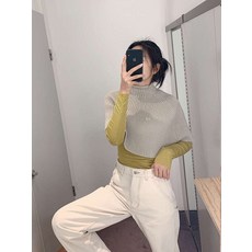 COS 순면 코튼 와이드 숄 여성 외 매치 목도리 투웨이 A라인 케이프재킷 숏 베스트 조끼