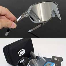 사간 루베이 Sagan Rubei 100% S2 100% 야외 스포츠 고글 편광 승마 낚시 달리기 태양, 클리어 화이트 (실버 도금 메인 렌즈) 3 개 세트
