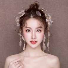 [가인몰]신부 티아라 웨딩 클립 패션 장식 헤어 액세서리 세트[Ha10_3670]