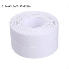 방수 흰색 PVC 자체 접착 테이프 욕실 싱크대 부엌에 매우 강한 점착성 1, 1개